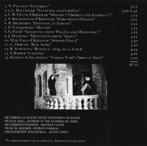 Duo Luminare CD back
